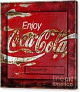 Coca Cola Vintage Rusty Sign #3 Canvas Print