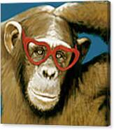 Monkey - Stylised Drawing Art Poster #4 Canvas Print