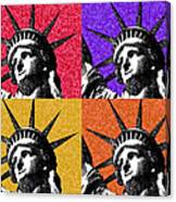 4 Starry Night Statue Of Liberty Print Canvas Print