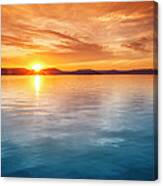 Sunset Over Water #4 Canvas Print