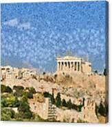 Acropolis In Athens Canvas Print