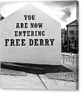 Free Derry Corner 5 Canvas Print