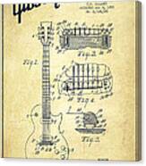 Mccarty Gibson Les Paul Guitar Patent Drawing From 1955 - Vintage Canvas Print