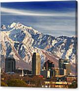 Salt Lake City Skyline #5 Canvas Print