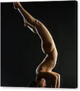 5137 Nude Woman Headstand Canvas Print