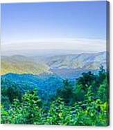 Blue Ridge Parkway National Park Sunset Scenic Mountains Summer  #6 Canvas Print