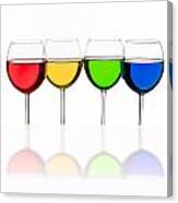 Colorful Wine Glasses #7 Canvas Print