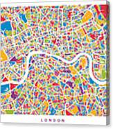 London England Street Map #7 Canvas Print