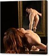 7823 Nude Viewing Herself In Mirror Canvas Print