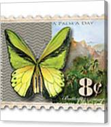 8 Cent Butterfly Stamp Canvas Print