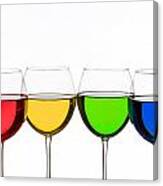 Colorful Wine Glasses Canvas Print