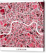 London England Street Map #8 Canvas Print