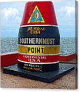 Southernmost Point Key West - 90 Miles To Cuba Canvas Print