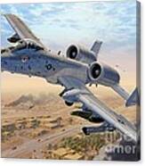 A-10 Over Baghdad Canvas Print