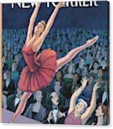 A Ballerina Performs In Front Of An Audience Canvas Print