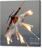 A C-17 Globemaster Iii Releases Flares Canvas Print