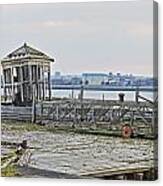 A Derelict Kiosk On A Disused Quay In Liverpool Canvas Print
