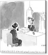 A Literary Agent Talks To Charles Dickens Canvas Print
