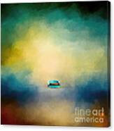 A Little Blue Boat - Square Format Canvas Print