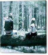 A Pause In The Woods Canvas Print