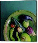 A Plate Of Vegetables Canvas Print