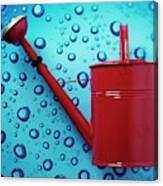 A Red Watering Can Canvas Print