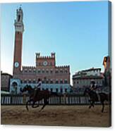 A Trial Run Of The Famous Palio Di Siena Canvas Print