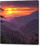 A View At Sunset Canvas Print