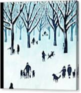 A Walk In The Snow Canvas Print