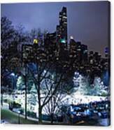 A Winter's Night At Wollman's Rink Canvas Print