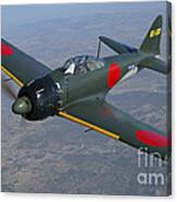A6m Japaneese Zero Flying Over Chino Canvas Print