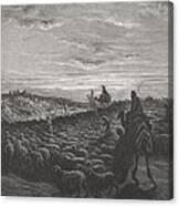Abraham Journeying Into The Land Of Canaan Canvas Print