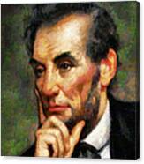 Abraham Lincoln - Abstract Realism Canvas Print