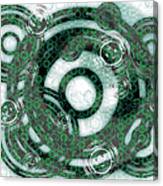 Abstract Rings - Green Canvas Print