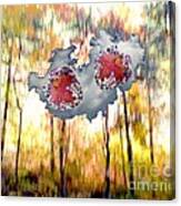 Abstract West Fork Autumn Bell Rock Heart Cloud Canvas Print
