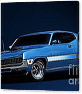 Action Photo Original Prints Vintage Muscle Cars 1970 Ford Torino Canvas Print