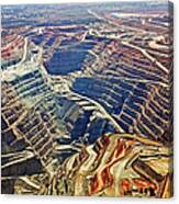 Aerial View , Kalgoorlie Super Pit Gold Canvas Print