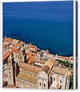 Aerial View Of Cefalu Canvas Print