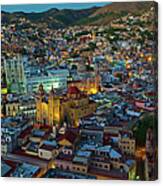 Aerial View Of Guanajuato City Canvas Print