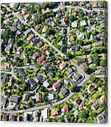 Aerial View Of Suburb Canvas Print