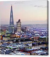 Aerial View Of The Shard And City Of Canvas Print