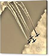 Aeroshell Aerobatic Team In Sepia Canvas Print