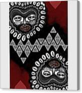 African Queen-of-hearts Card Canvas Print