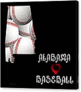 Alabama Loves Baseball Canvas Print