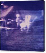 Alan Shephard Playing Golf On The Moon Canvas Print