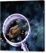 Alien Microbes On Meteorites Canvas Print