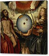 Allegory Of Christianity Oil On Panel Canvas Print