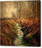 Along The Canal Canvas Print