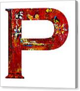 Alphabet Letter P Canvas Print