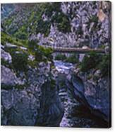 Alpine Gorge Crossing Canvas Print